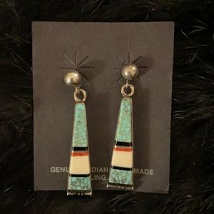 Vintage Silver and turquoise earrings